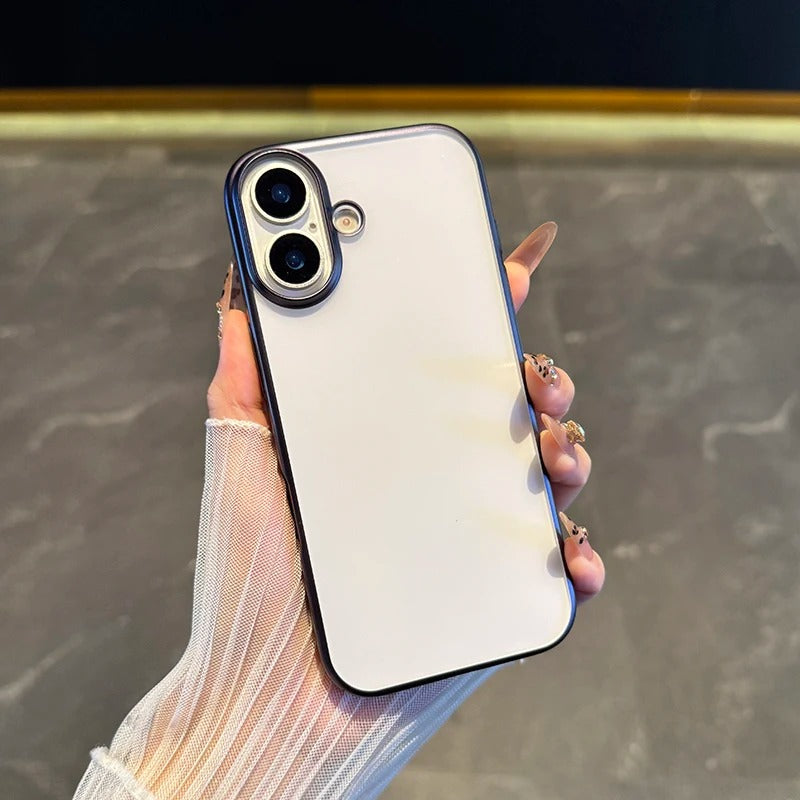 Luxury iPhone Case — UV Matte Transparent Hard PC Cover with Shockproof Protection, Anti-Fingerprint Anti-Scratch Dustproof Lightweight Design