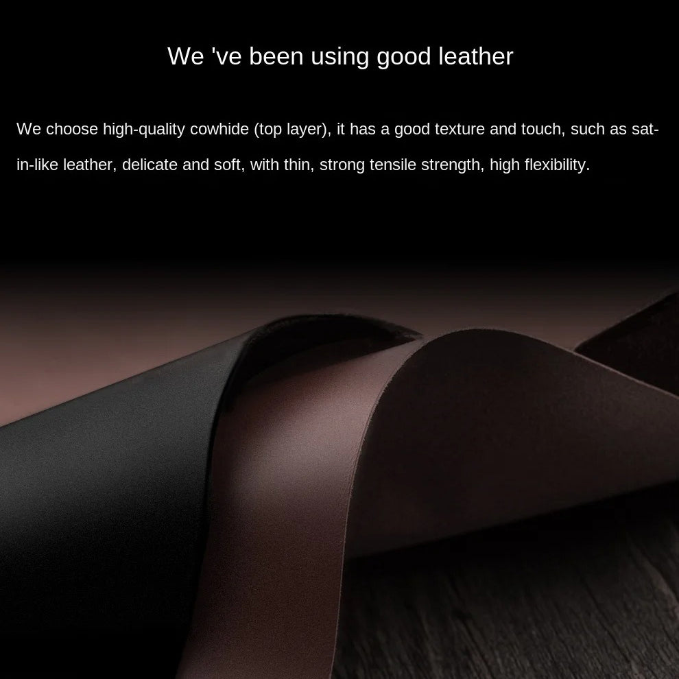 Luxury iPhone Case — Ultra-Slim Handmade Genuine Leather Wallet Flip Cover with Card Slots, Shockproof Drop Protection & Horizontal Stand Function