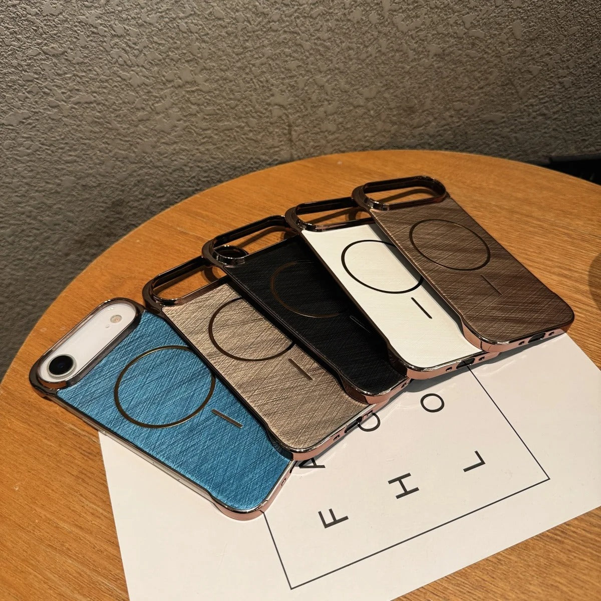 Luxury iPhone Case — Ultra-Slim Plating Frameless Gold-Wire Magnetic Cover with Shockproof Design and MagSafe Wireless-Charging Protection