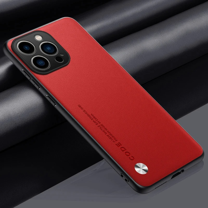 Luxury iPhone Case — Ultra-Thin Leather Soft Back Cover with Shockproof Anti-Fingerprint Non-Slip Plain Design