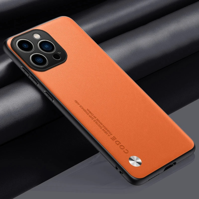 Luxury iPhone Case — Ultra-Thin Leather Soft Back Cover with Shockproof Anti-Fingerprint Non-Slip Plain Design