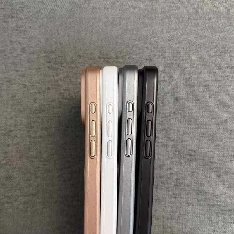 Luxury iPhone Case — Ultra-Thin Matte Magnetic Cover with 360° Rotating Metal Car Holder Stand and Shockproof Protective Design