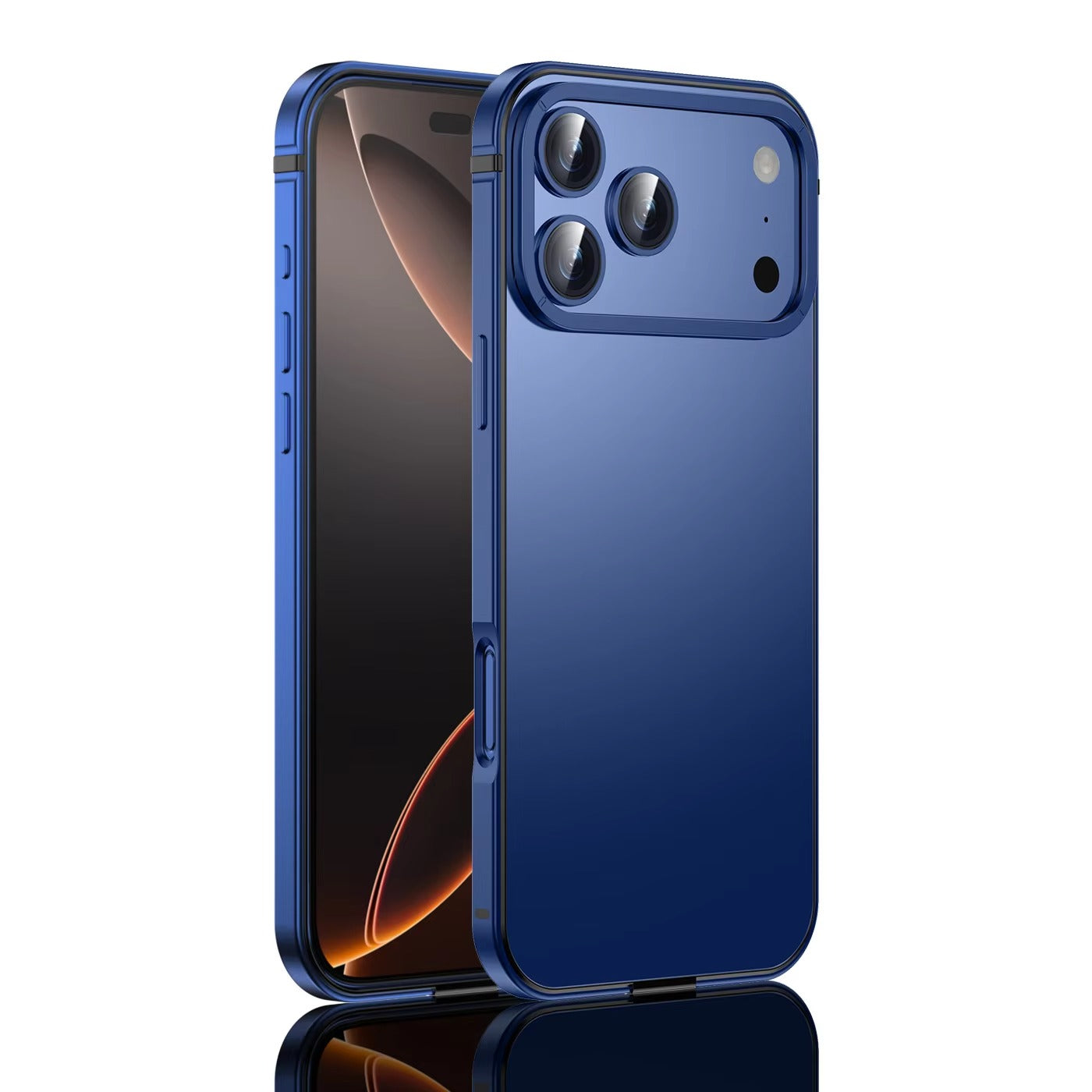 Luxury iPhone Case — Ultra-Thin Metal Alloy Bezel with Frosted Magnetic Back Cover, Shockproof PC+TPU Protective Design