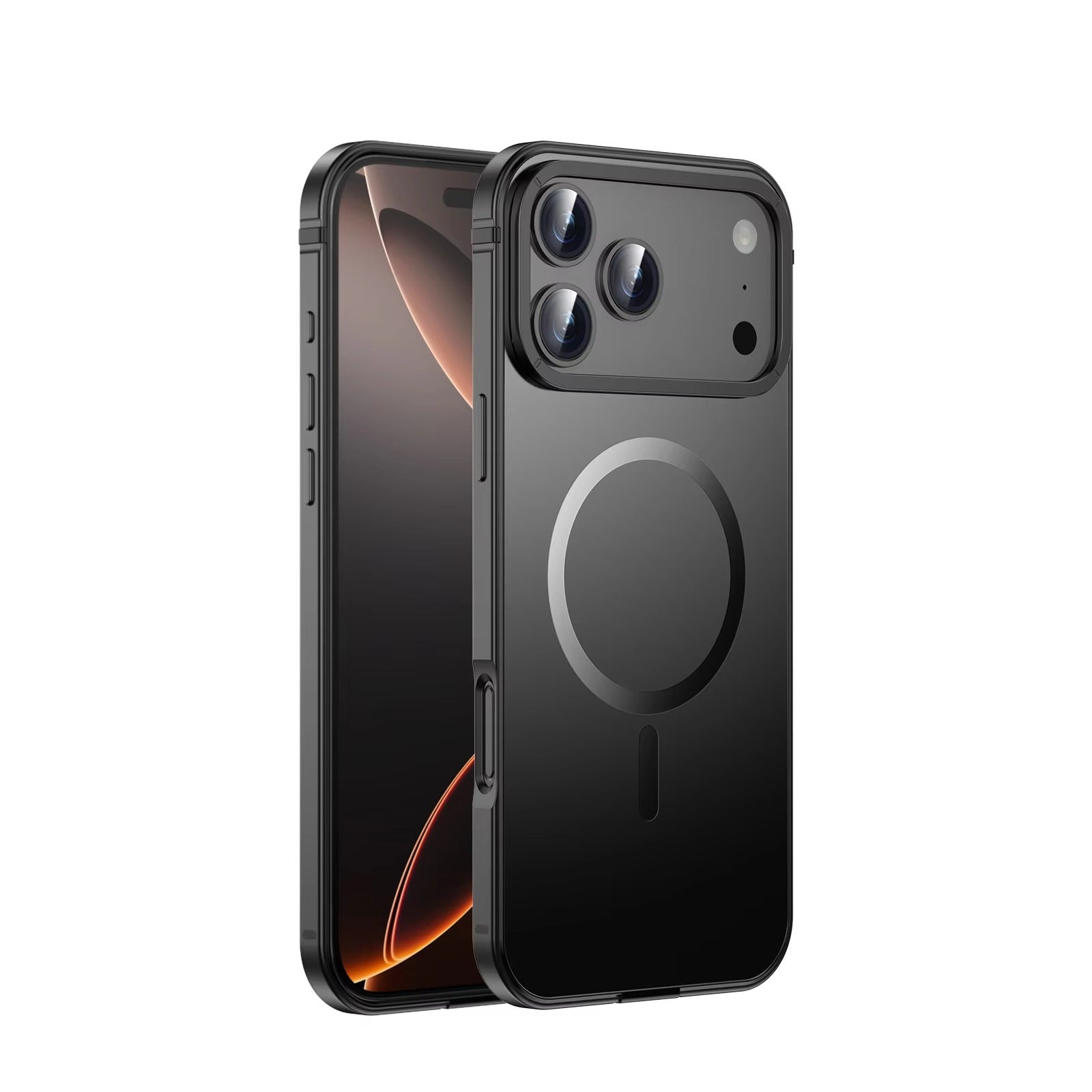 Luxury iPhone Case — Ultra-Thin Metal Alloy Bezel with Frosted Magnetic Back Cover, Shockproof PC+TPU Protective Design