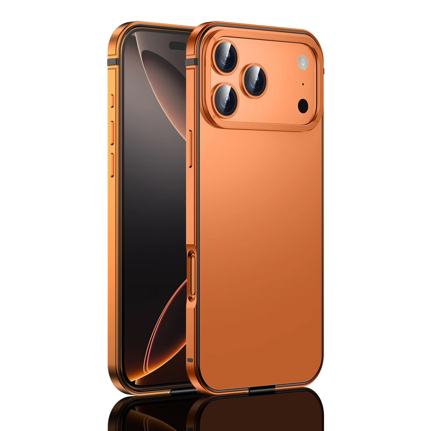 Luxury iPhone Case — Ultra-Thin Metal Alloy Bezel with Frosted Magnetic Back Cover, Shockproof PC+TPU Protective Design