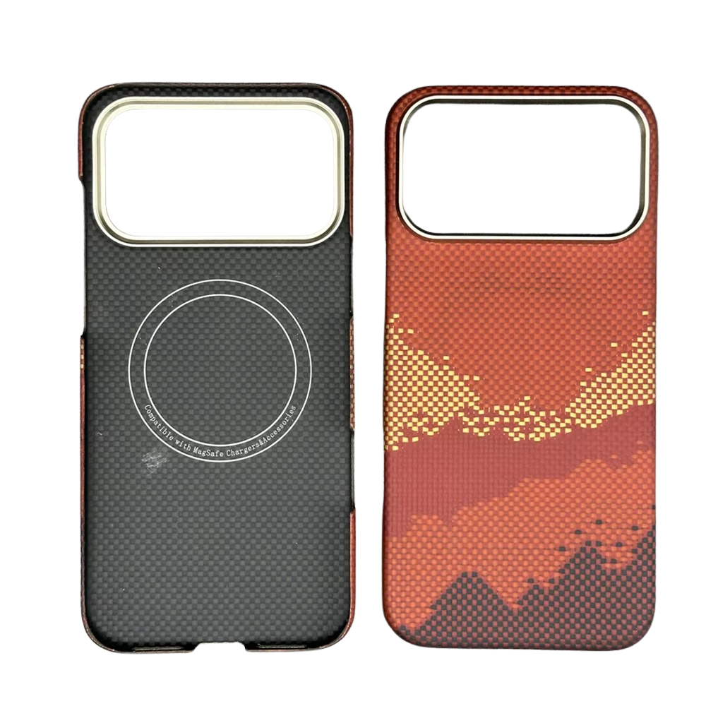 Luxury iPhone Case — Ultra-Thin Real Carbon Fiber MagSafe Cover with Aramid Kevlar Armor Protection, Matte Anti-Fingerprint Non-Slip Full-Coverage Design