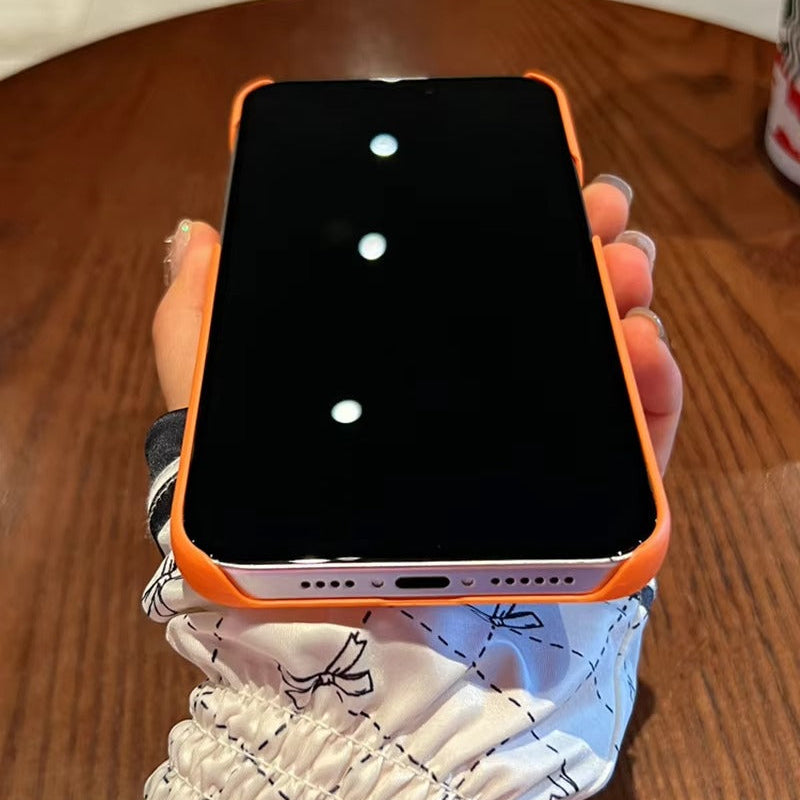 Luxury iPhone Case — Ultra-Thin, Anti-Fingerprint, Anti-Scratch, Dustproof, Lightweight Matte Hard PC Back Cover with Non-Slip Solid-Color Half-Wrapped Design