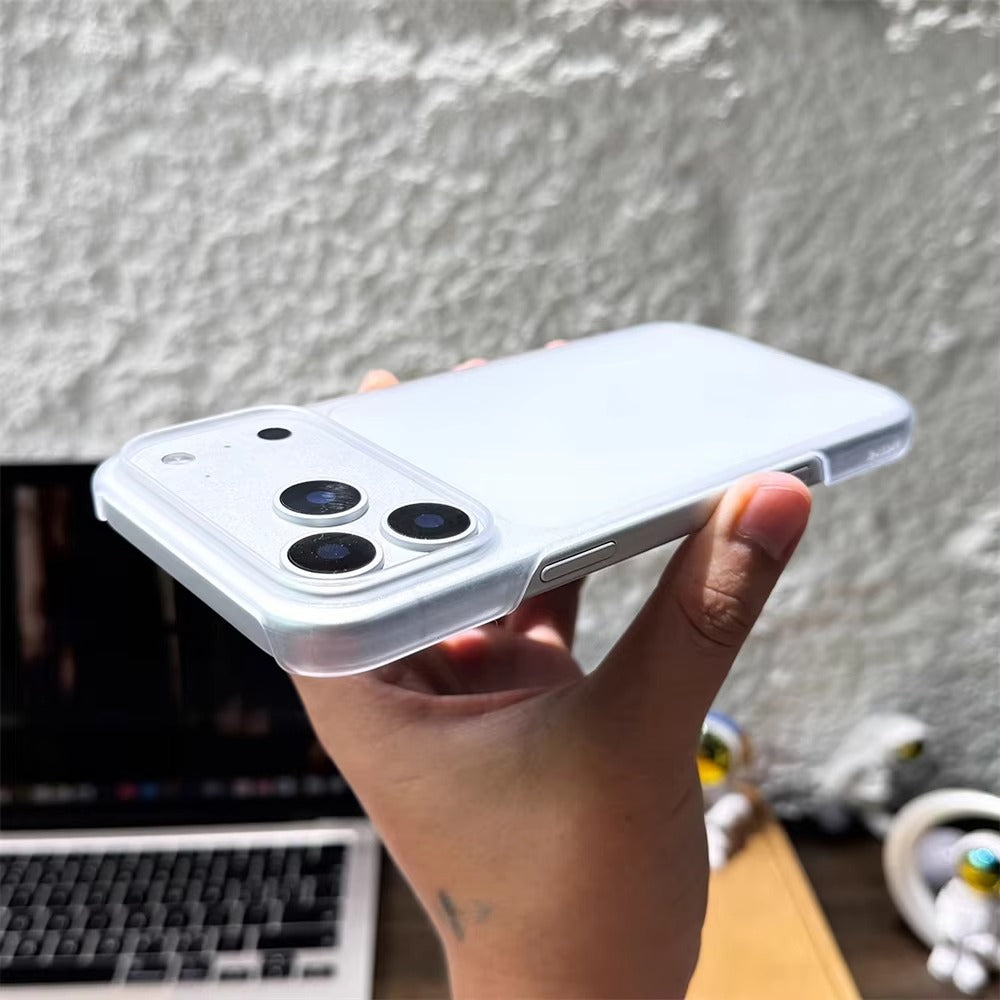 Luxury iPhone Case — Ultra-Thin, Anti-Fingerprint, Anti-Scratch, Lightweight Matte Anti-Glare Translucent Hard PC Half-Wrapped Tough Cover