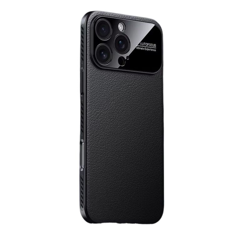 Luxury iPhone Case — Vegan Leather Heat-Dissipation Cover with Strong Magnetic Adsorption, Camera Lens Protector, Shockproof Dual-Layer Full-Coverage Design