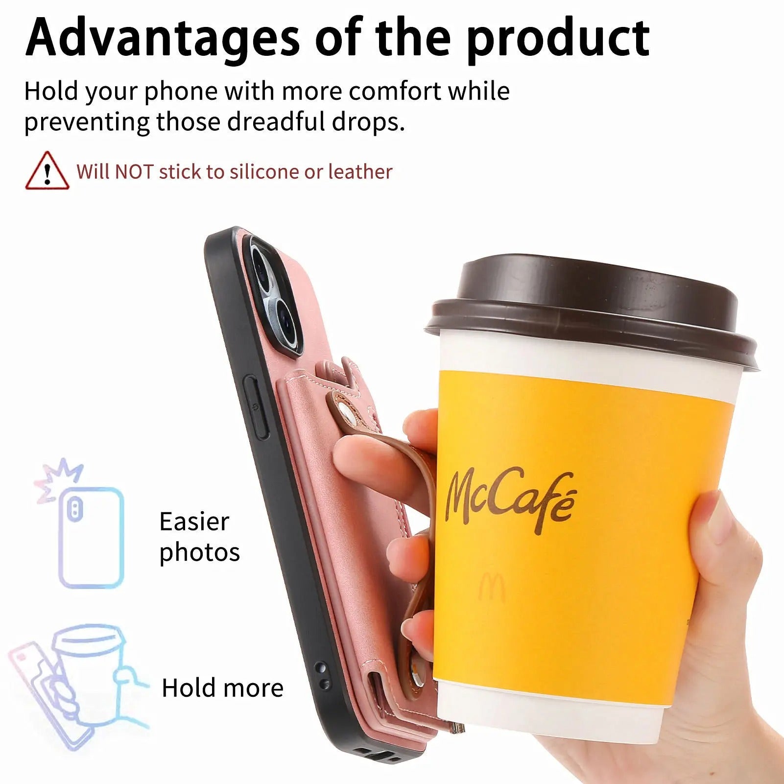 Luxury iPhone Detachable Zipper Wallet Case — Magnetic Flip Leather Cover with Card Slots, Wrist Strap, Kickstand Function, Full Body Shockproof Protection