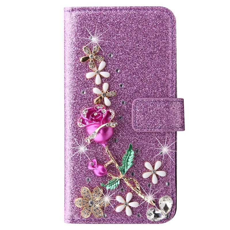 Luxury iPhone Flip Glitter Wallet Case — Bling Leather Book-Style Cover with Card Holder, Dual Layer Protection, Sparkling Design, Shockproof and Dustproof
