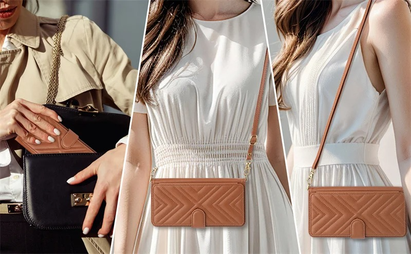 Luxury iPhone Flip Wallet Case — Leather Cover with Card Holder, Shockproof Protective Design, Stylish Full Body Phone Case with Added Functionality