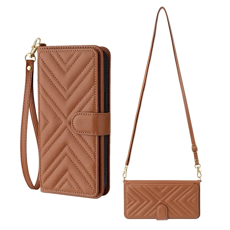 Luxury iPhone Flip Wallet Case — Leather Cover with Card Holder, Shockproof Protective Design, Stylish Full Body Phone Case with Added Functionality