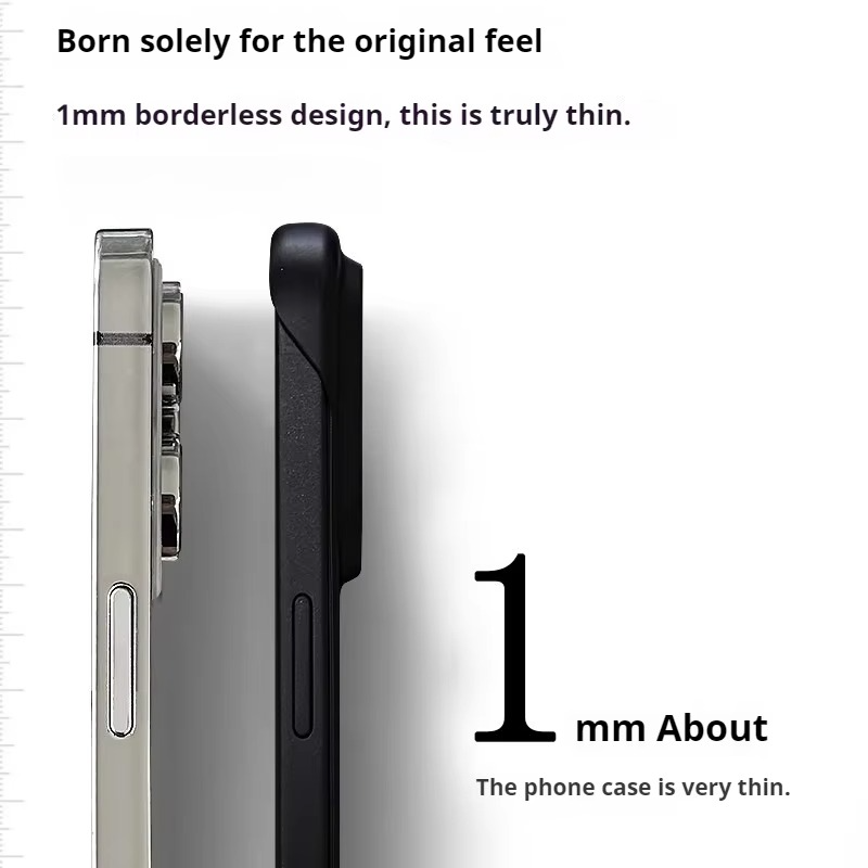 Luxury iPhone Frameless Slim Matte Case — Hard Back Cover with Shockproof Protection, Lightweight Anti-Fingerprint Scratch-Resistant Design, Transparent Minimalist Style