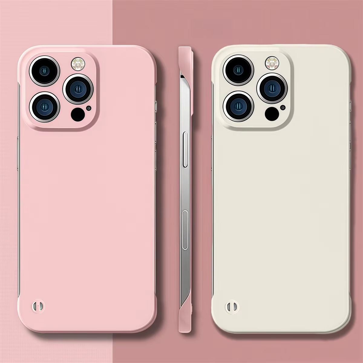 Luxury iPhone Frameless Slim Matte Case — Hard Back Cover with Shockproof Protection, Lightweight Anti-Fingerprint Scratch-Resistant Design, Transparent Minimalist Style