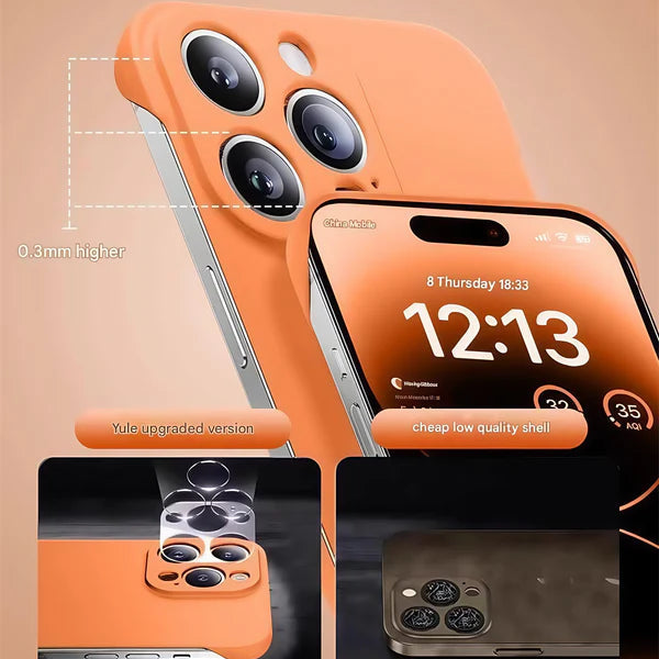 Luxury iPhone Frameless Slim Matte Case — Hard Back Cover with Shockproof Protection, Lightweight Anti-Fingerprint Scratch-Resistant Design, Transparent Minimalist Style