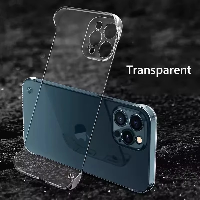 Luxury iPhone Frameless Slim Matte Case — Hard Back Cover with Shockproof Protection, Lightweight Anti-Fingerprint Scratch-Resistant Design, Transparent Minimalist Style