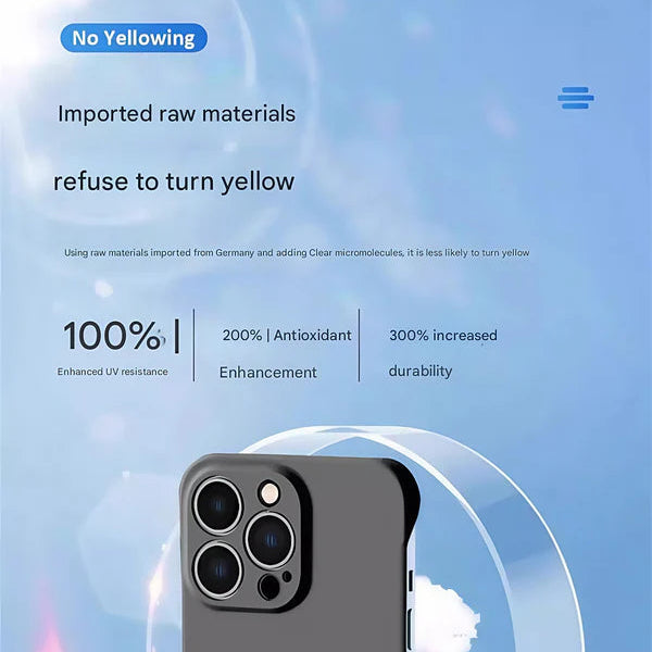 Luxury iPhone Frameless Slim Matte Case — Hard Back Cover with Shockproof Protection, Lightweight Anti-Fingerprint Scratch-Resistant Design, Transparent Minimalist Style