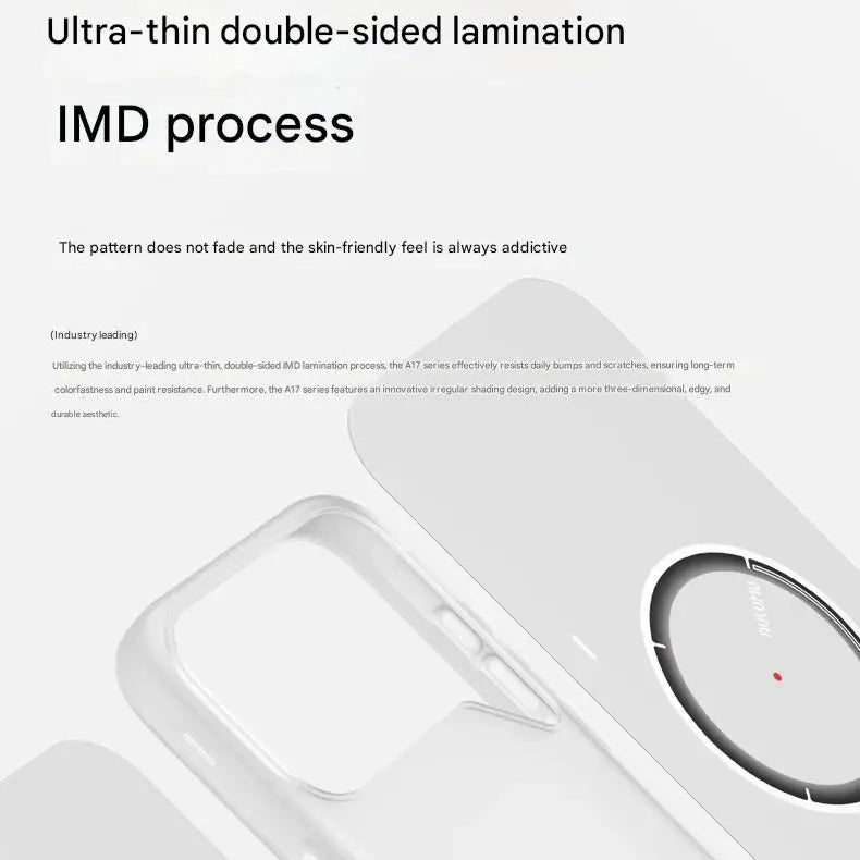 Luxury iPhone Frosted Magnetic Luminous Case — Translucent Full-Inclusive Anti-Drop Cover with Stand, Matte Shockproof Design for iPhone 17 Pro Max