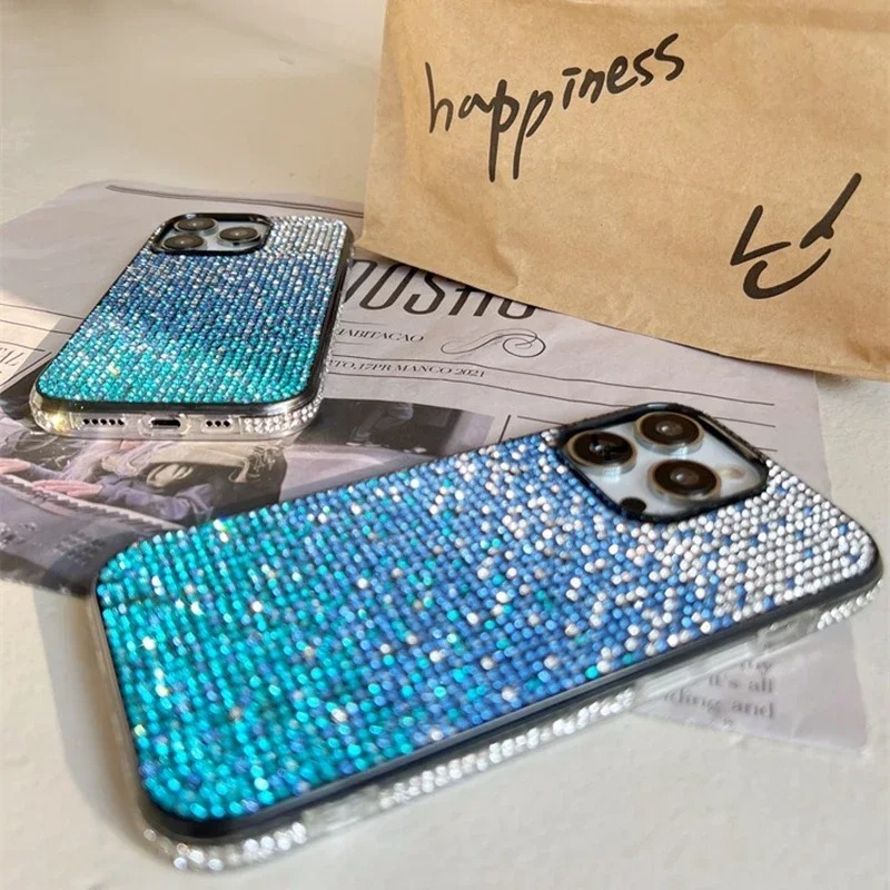 Luxury iPhone Glitter Diamond Case — Ultra-Thin Sparkling Cover, Slim Lightweight Design, Shockproof Anti-Fingerprint Scratch-Resistant Protective Finish