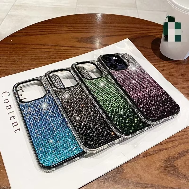 Luxury iPhone Glitter Diamond Case — Ultra-Thin Sparkling Cover, Slim Lightweight Design, Shockproof Anti-Fingerprint Scratch-Resistant Protective Finish