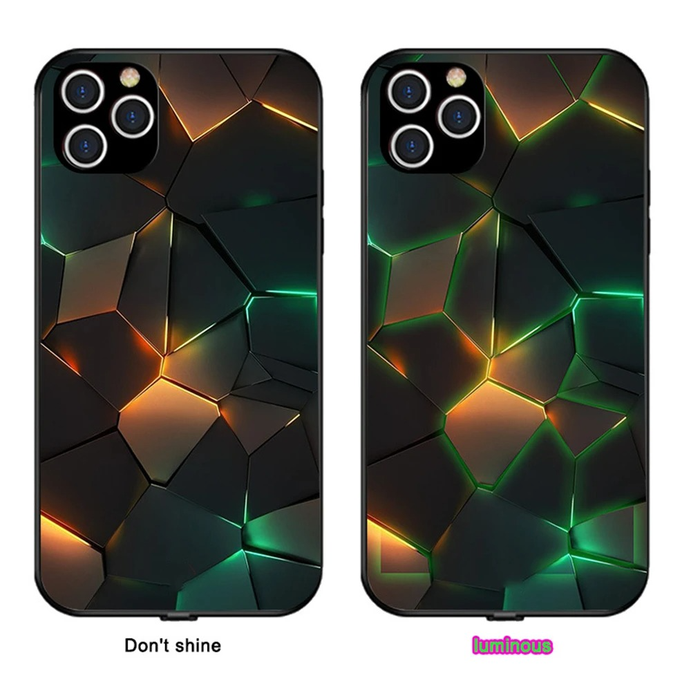 Luxury iPhone LED Luminous Case — Smart Voice-Activated Light Up Back Cover, Stylish Shockproof Design, Durable Protective Finish