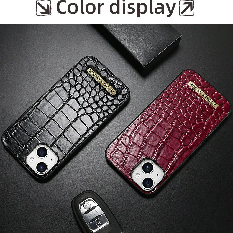 Luxury iPhone Leather Case Business Style — High-End Textured Cover, Slim Protective Design, Anti-Fingerprint Scratch-Resistant Dustproof Finish