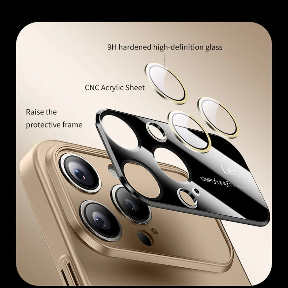 Luxury iPhone MagSafe Case Frosted Large Camera Window — Magnetic Wireless Charging, Slim Shockproof Bumper, Matte Anti-Fingerprint Scratch-Resistant Cover