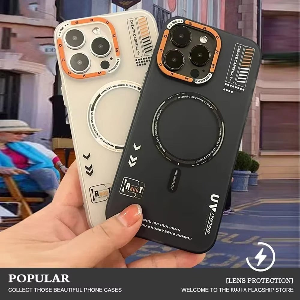 Luxury iPhone MagSafe Case Frosted Matte Cover — Magnetic Wireless Charging Compatible, Dual Layer Fall Protection, Anti-Fingerprint Scratch-Resistant Design