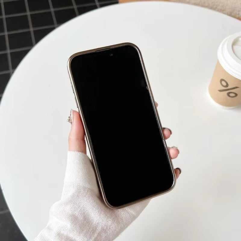 Luxury iPhone MagSafe Case Leather Matte Cover — Plating Frame Magnetic Wireless Charging, Business Style Shockproof Bumper Armor, Anti-Fingerprint Scratch-Resistant Design