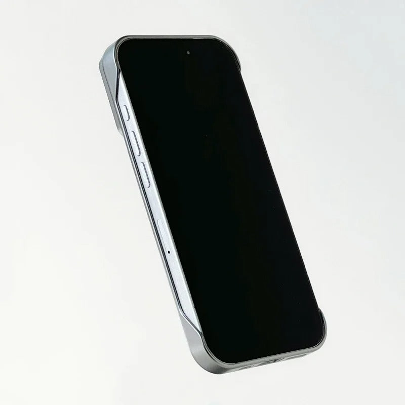 Luxury iPhone MagSafe Case Leather + Aluminum Alloy — Magnetic Wireless Charging Cover, Frameless Shockproof Design, Anti-Fingerprint Scratch-Resistant Finish