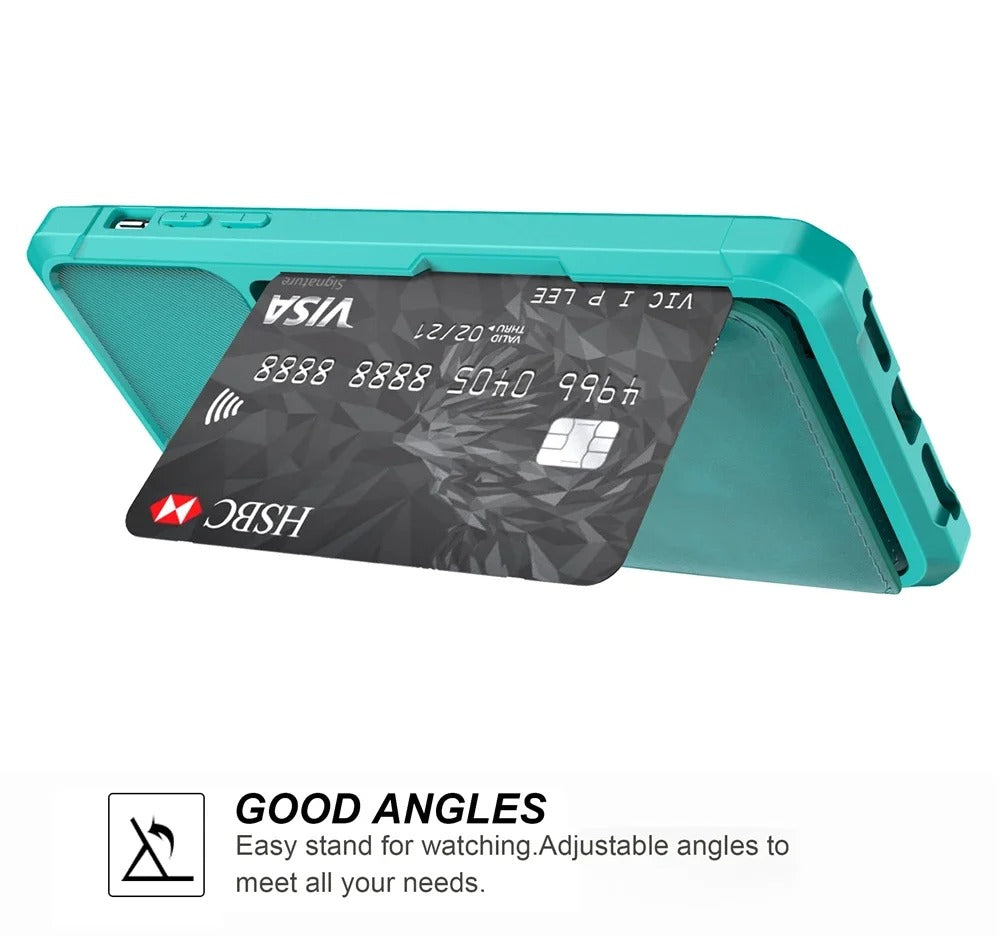 Luxury iPhone Magnetic Wallet Leather Case — Card Slot Holder, Flip Cover with Stand, Shockproof Anti-Drop Protection, Slim Dustproof Anti-Fingerprint Design