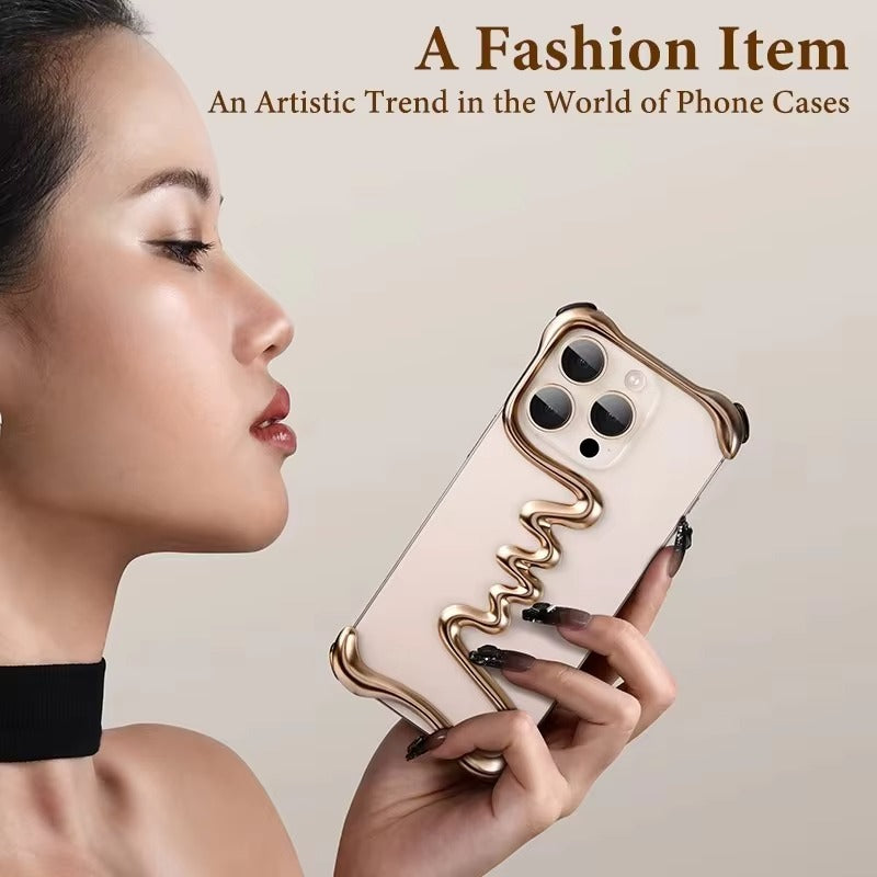 Luxury iPhone Metal Bumper Case — Aluminum Alloy Frameless Heat-Dissipation Frame, Lightweight Shockproof Anti-Slip Protective Cover