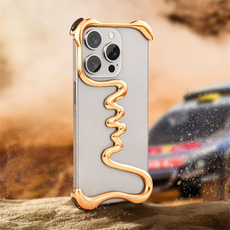 Luxury iPhone Metal Bumper Case — Aluminum Alloy Frameless Heat-Dissipation Frame, Lightweight Shockproof Anti-Slip Protective Cover