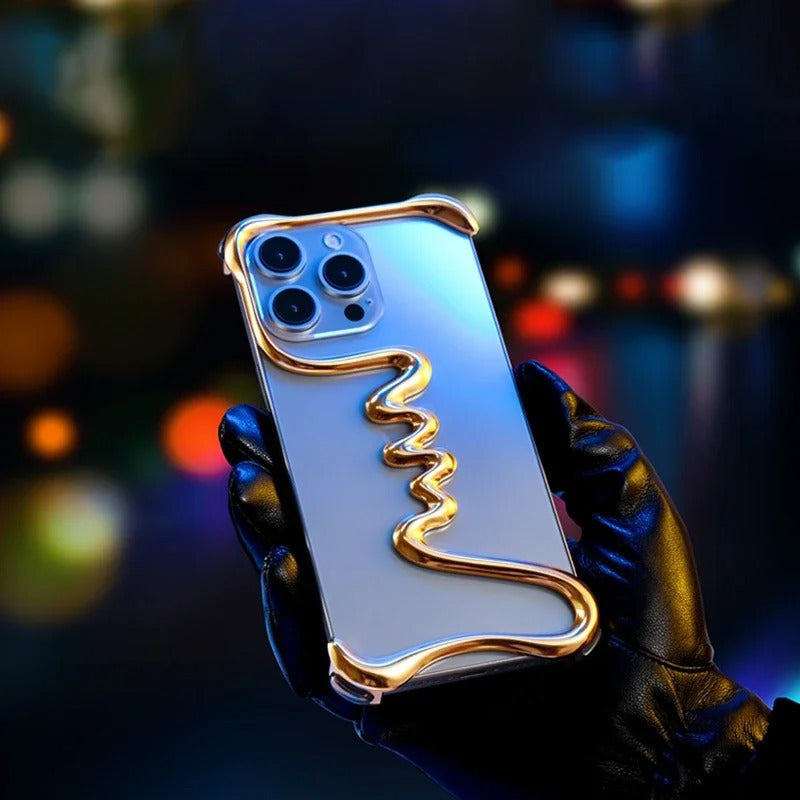 Luxury iPhone Metal Bumper Case — Aluminum Alloy Frameless Heat-Dissipation Frame, Lightweight Shockproof Anti-Slip Protective Cover