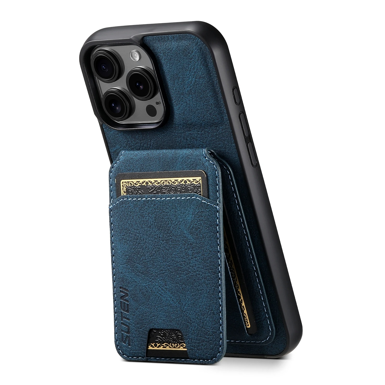 Luxury iPhone PU Leather Wallet Case with Card Holder — Magnetic Stand Cover, Shockproof Protection, Non-Slip Design, Stylish Pocket Phone Cover