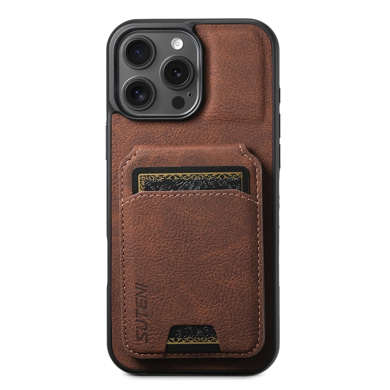 Luxury iPhone Case — PU Leather Wallet Cover with Card Holder, Magnetic Stand Design, Shockproof Protection and Stylish Non-Slip Pocket Finish