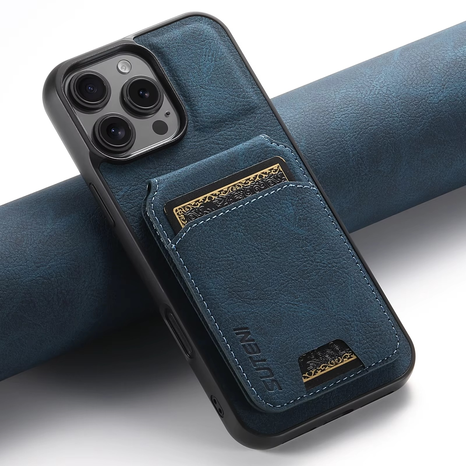 Luxury iPhone Case — PU Leather Wallet Cover with Card Holder, Magnetic Stand Design, Shockproof Protection and Stylish Non-Slip Pocket Finish