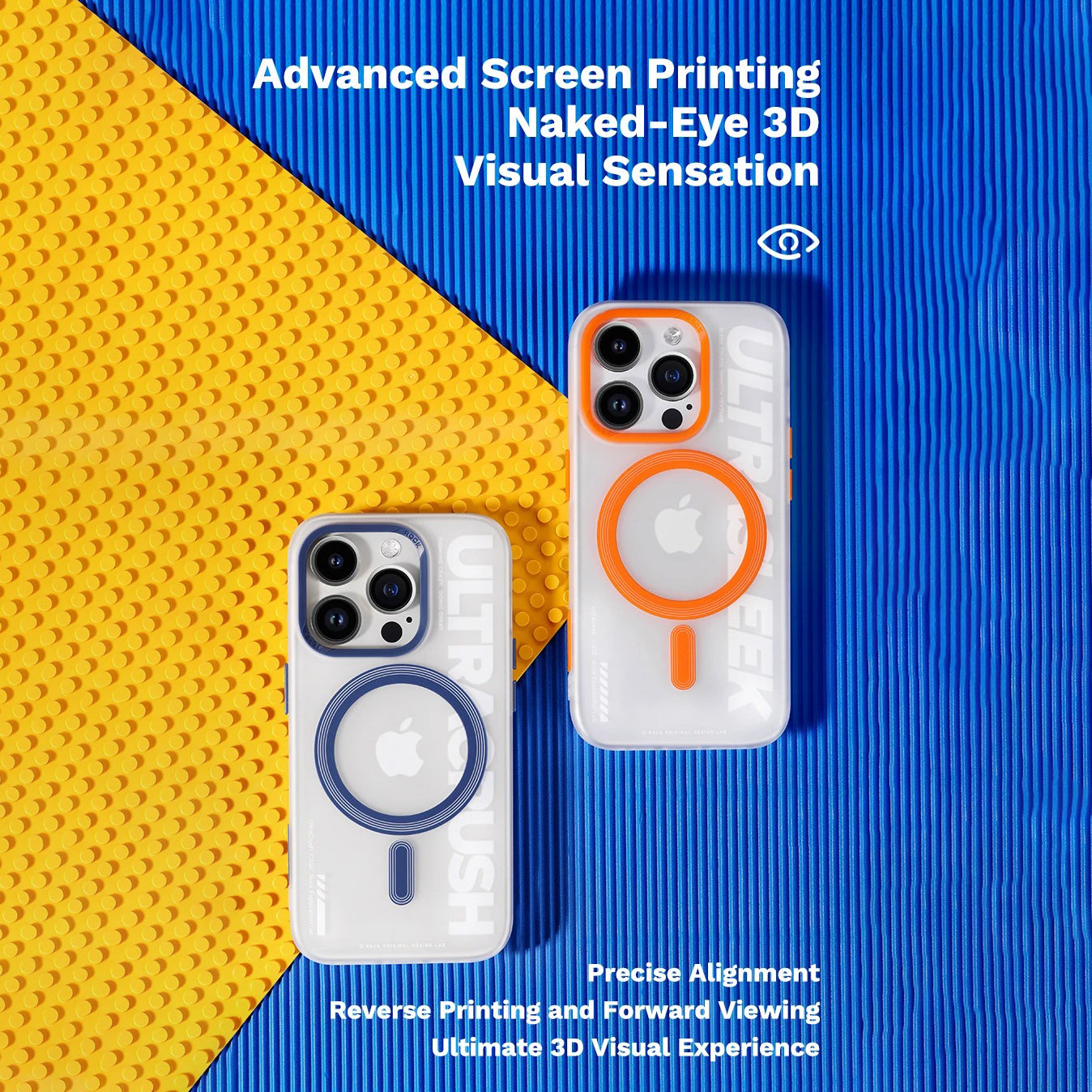 Luxury iPhone Transparent MagSafe Case — ROCK Shockproof Magnetic Cover, Wireless Charging Compatible, Clear Anti-Fingerprint Scratch-Resistant Design