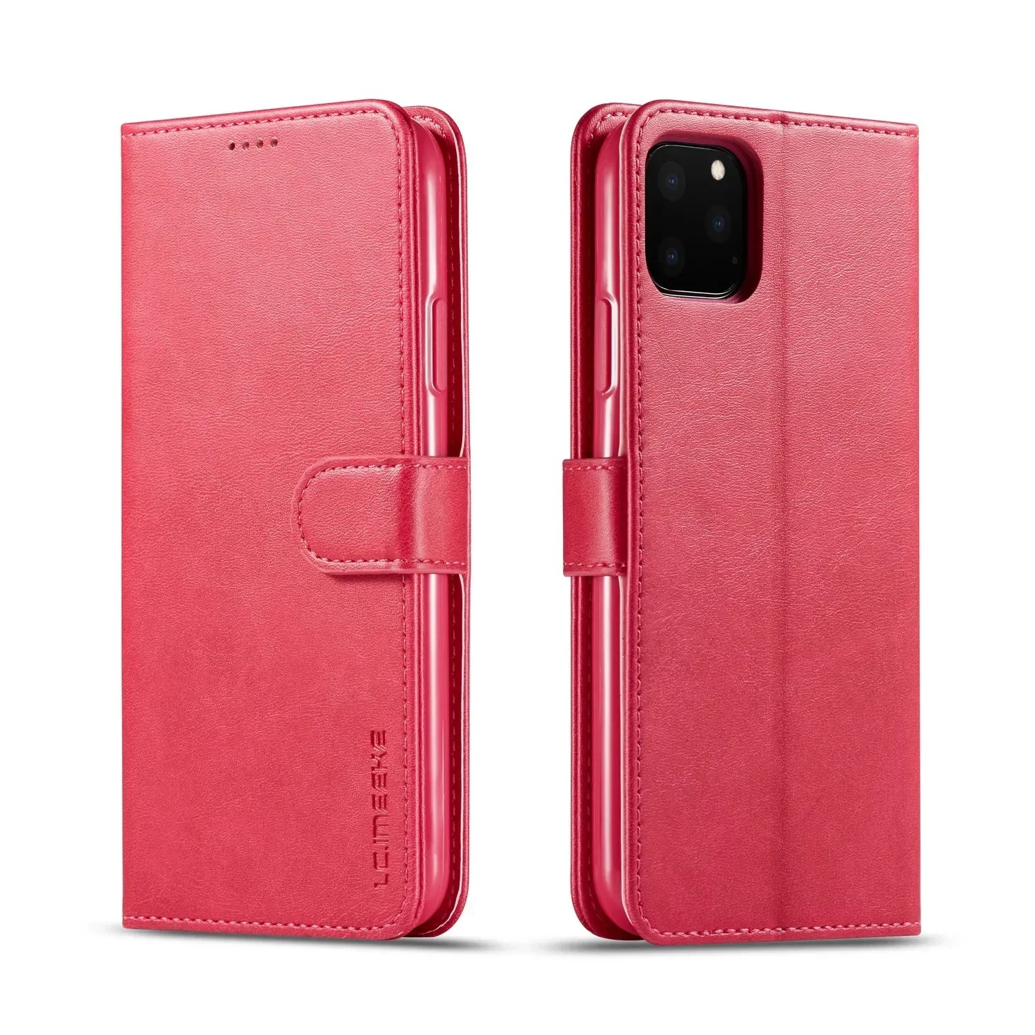 Luxury iPhone Case PU Leather Wallet Folding Cover — Card Holder Slot, Kickstand Function, Full Access to Ports, Shockproof Drop Protection
