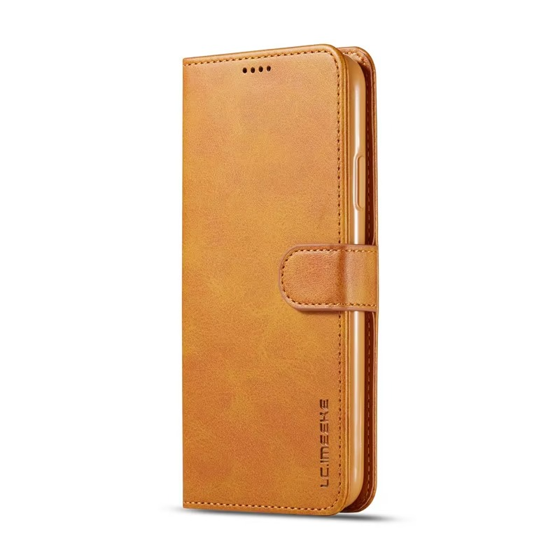 Luxury iPhone Case PU Leather Wallet Folding Cover — Card Holder Slot, Kickstand Function, Full Access to Ports, Shockproof Drop Protection