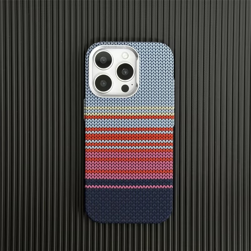 Premium Carbon Fiber Texture iPhone Case — Half-Wrapped MagSafe Compatible, Shockproof, Anti-Fingerprint, Anti-Scratch, Lightweight Wireless Charging Cover