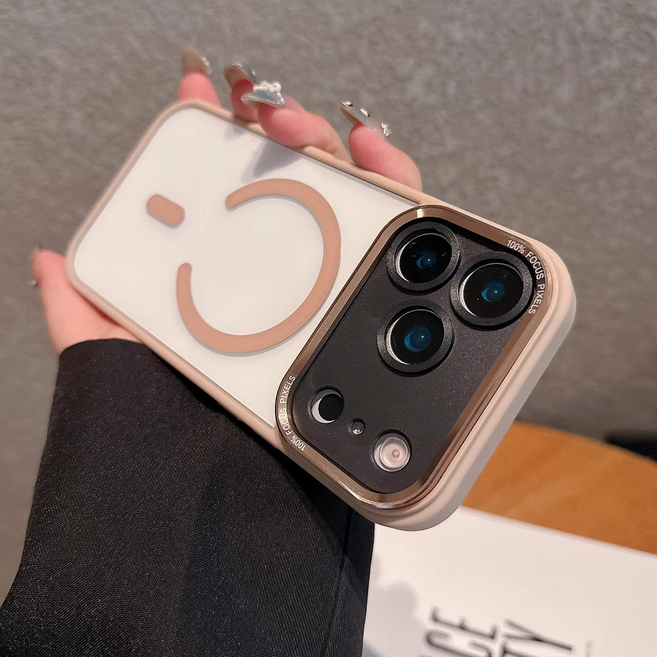 Premium Clear Magnetic iPhone Case MagSafe Compatible Shockproof Anti-Fingerprint Cover with Wireless Charging Support and Slim Grip Design