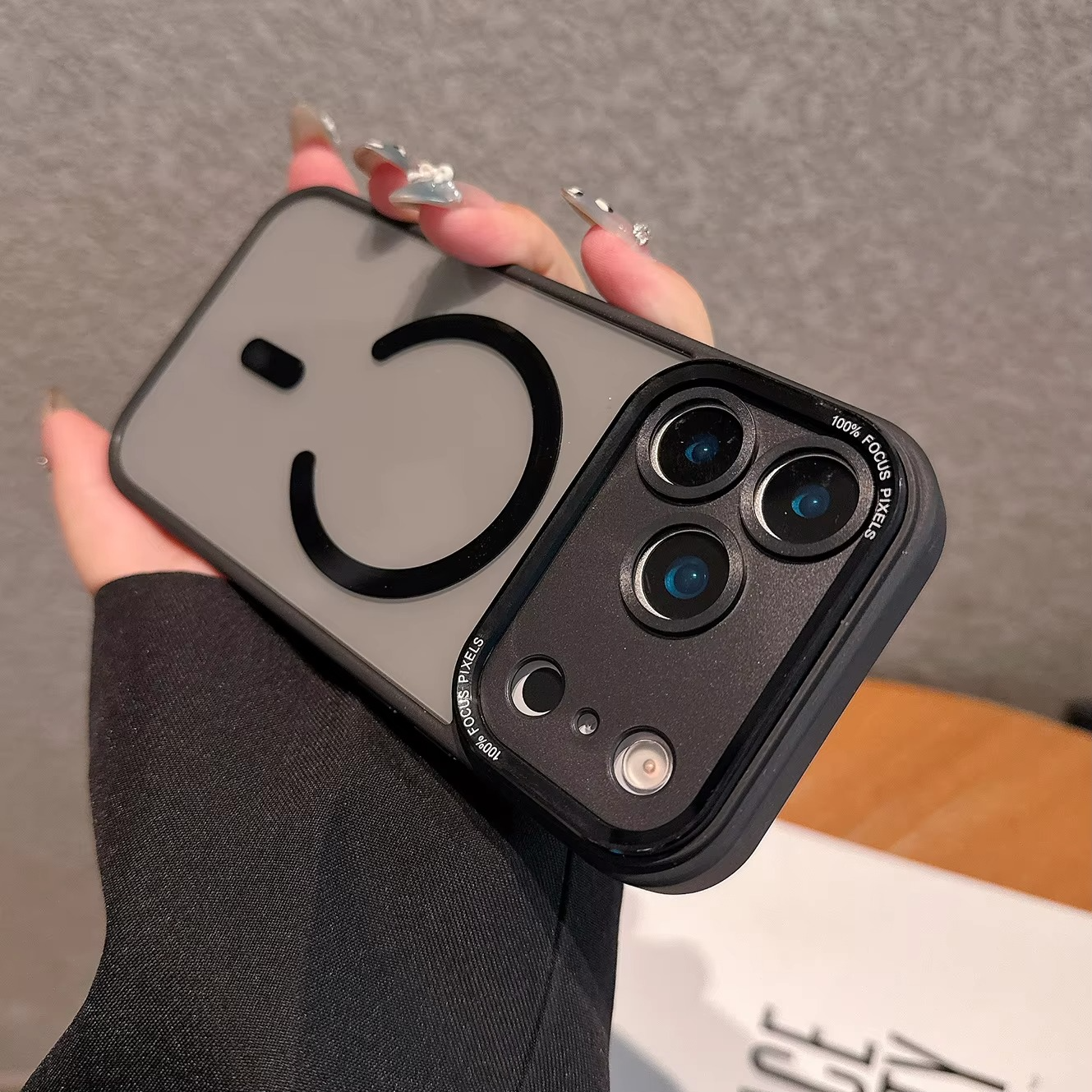 Premium Clear Magnetic iPhone Case MagSafe Compatible Shockproof Anti-Fingerprint Cover with Wireless Charging Support and Slim Grip Design