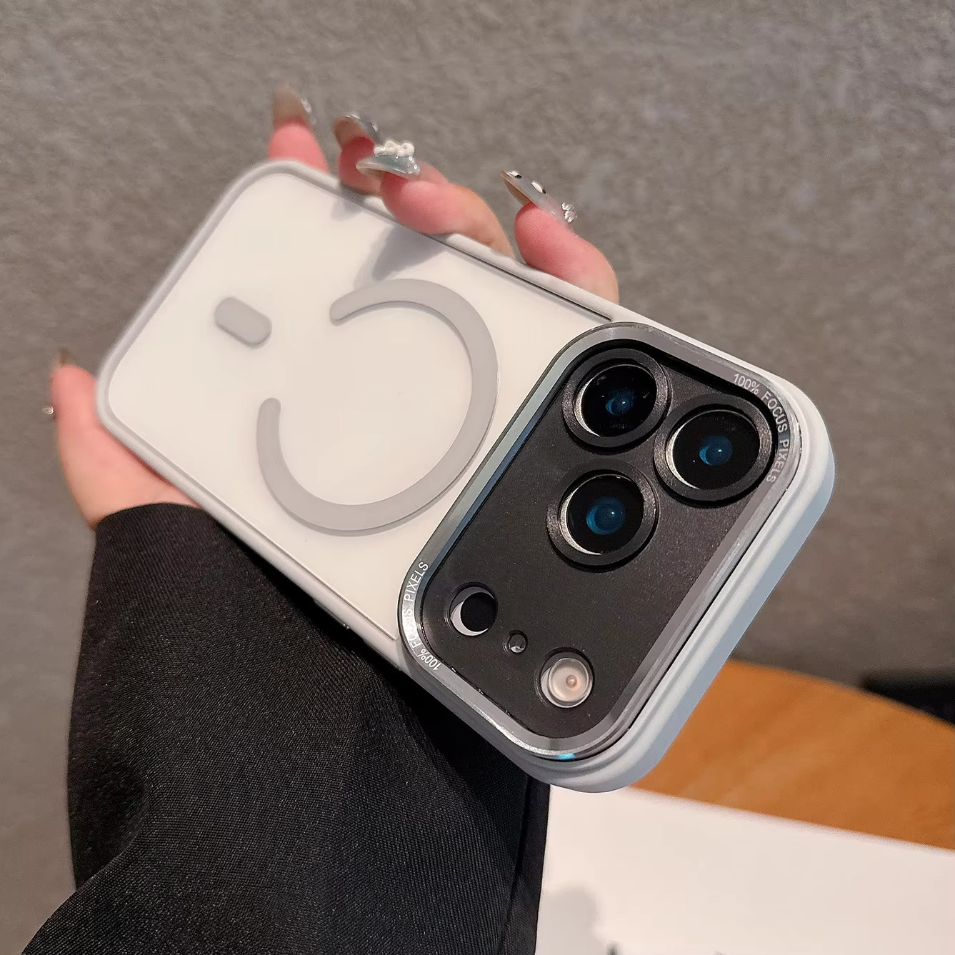 Premium Clear Magnetic iPhone Case MagSafe Compatible Shockproof Anti-Fingerprint Cover with Wireless Charging Support and Slim Grip Design