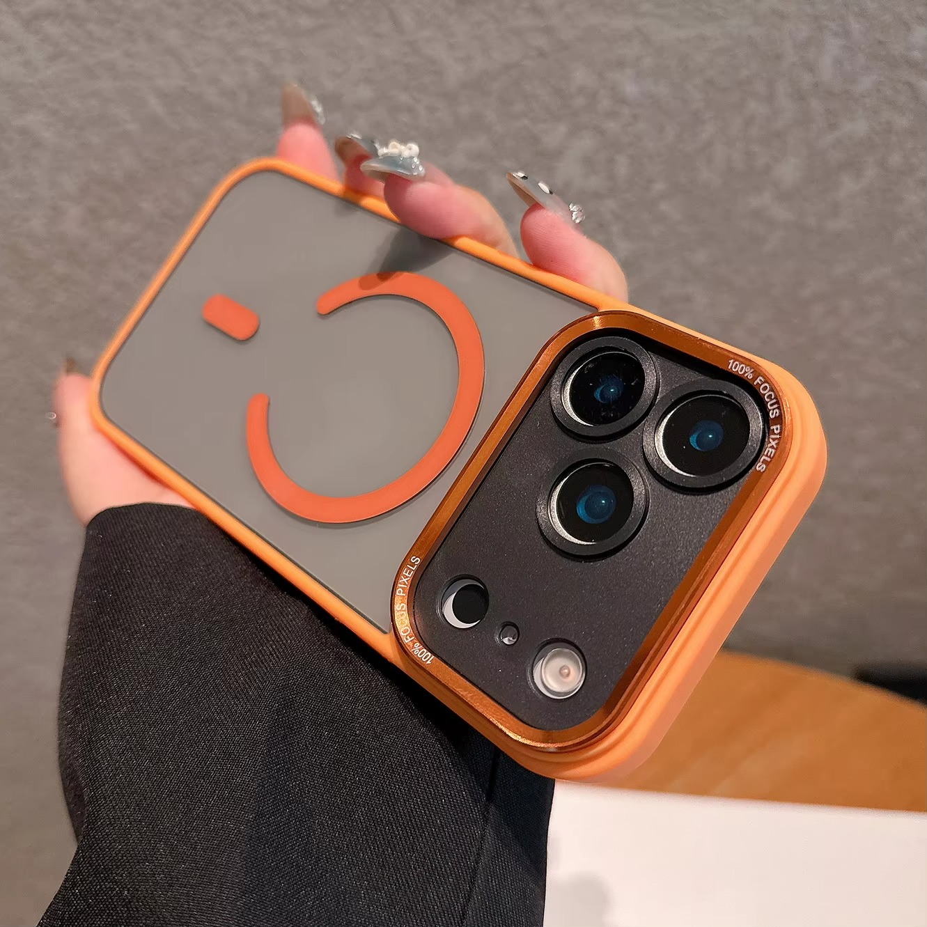 Premium Clear Magnetic iPhone Case MagSafe Compatible Shockproof Anti-Fingerprint Cover with Wireless Charging Support and Slim Grip Design