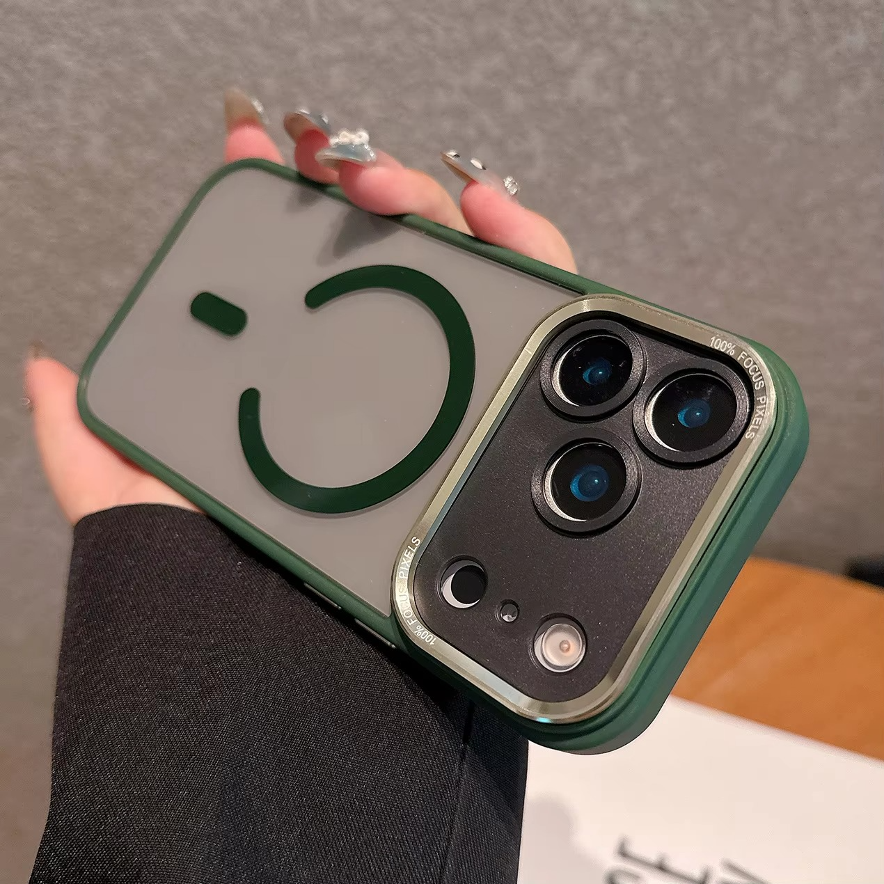 Premium Clear Magnetic iPhone Case MagSafe Compatible Shockproof Anti-Fingerprint Cover with Wireless Charging Support and Slim Grip Design