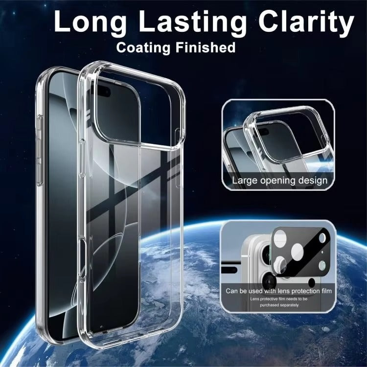 Premium Clear iPhone Case Ultra Thin Shockproof Protective Cover — Anti-Fingerprint TPU + PC Hybrid Design with Non-Slip Grip and Scratch Resistance