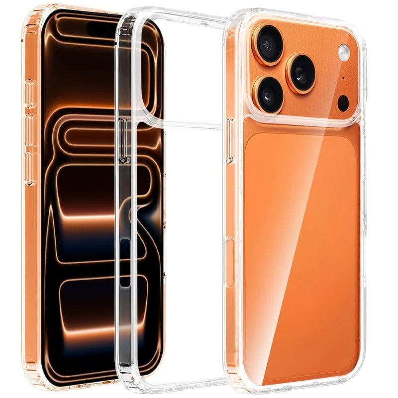 Premium Clear iPhone Case Ultra Thin Shockproof Protective Cover — Anti-Fingerprint TPU + PC Hybrid Design with Non-Slip Grip and Scratch Resistance