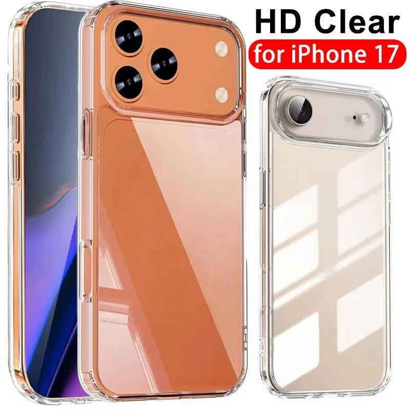 Premium Clear iPhone Case Ultra Thin Shockproof Protective Cover — Anti-Fingerprint TPU + PC Hybrid Design with Non-Slip Grip and Scratch Resistance